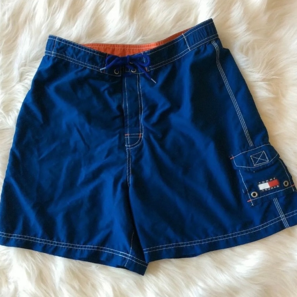 Tommy Hilfiger Mens Swim Trunks Shorts Size Medium Royal Blue